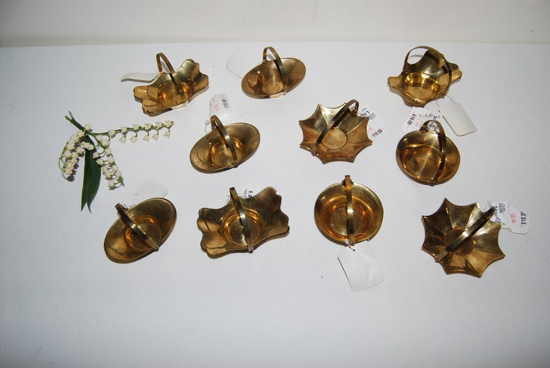 Vintage Brass Table Top Place Setting Decor / Etsy