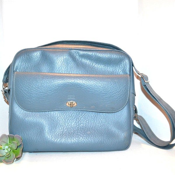 Vintage Tasche Ocean Blue Mod mit Riemen