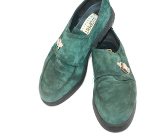 Vintage Schuhe Espirit Grünes Wildleder