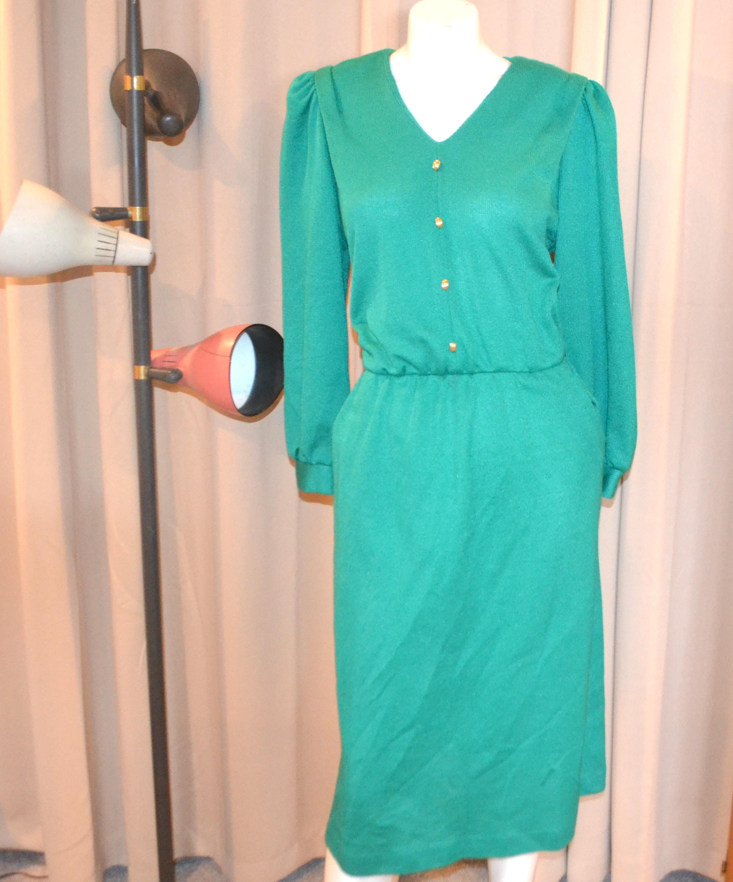 St John Green Dress - Etsy