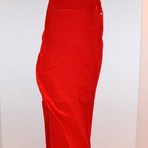 Escada Vintage Red Pants Jeans Logo Y2K Traditional Fit Designer