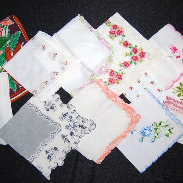Vintage Hankies Flower Festival ......Twelve