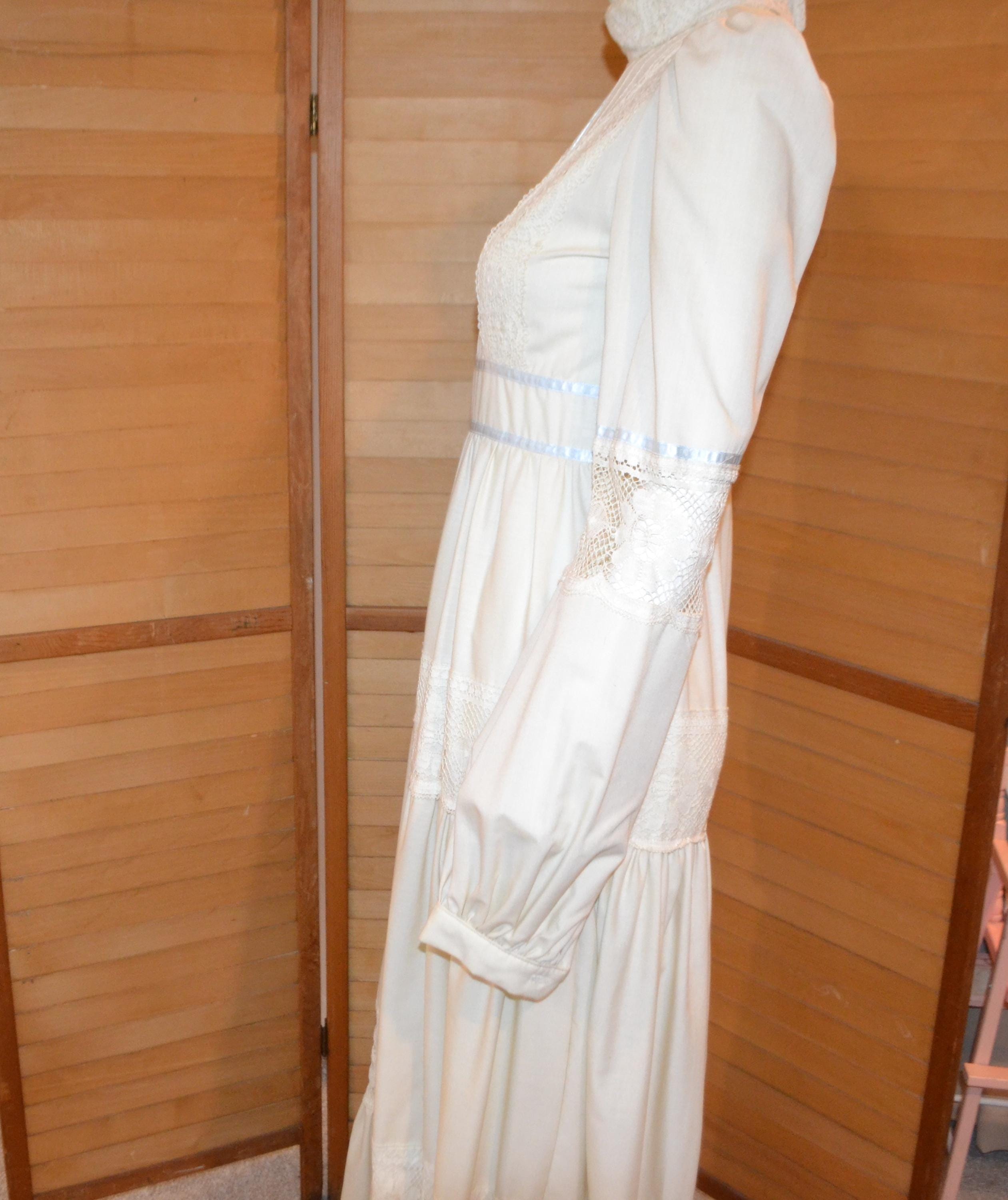 Gunne Sax Ivory Peasant Country Eclectic Bohemian Dress 1970's - Etsy