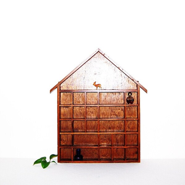 Vintage Wood Curio Case