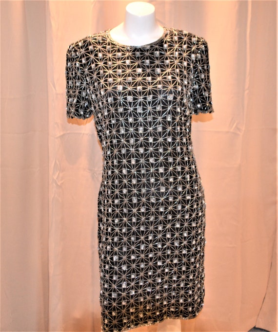 Vintage Dress Wiggle Silver Atomic