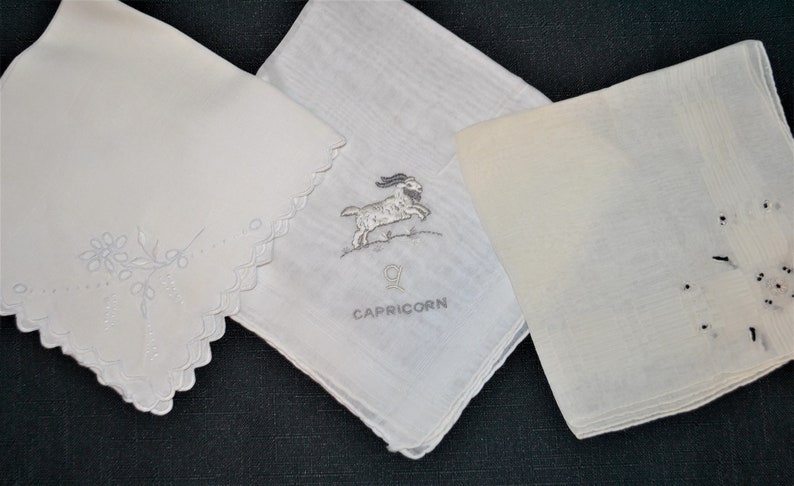 Capricorn Vintage Hanky Plus Two