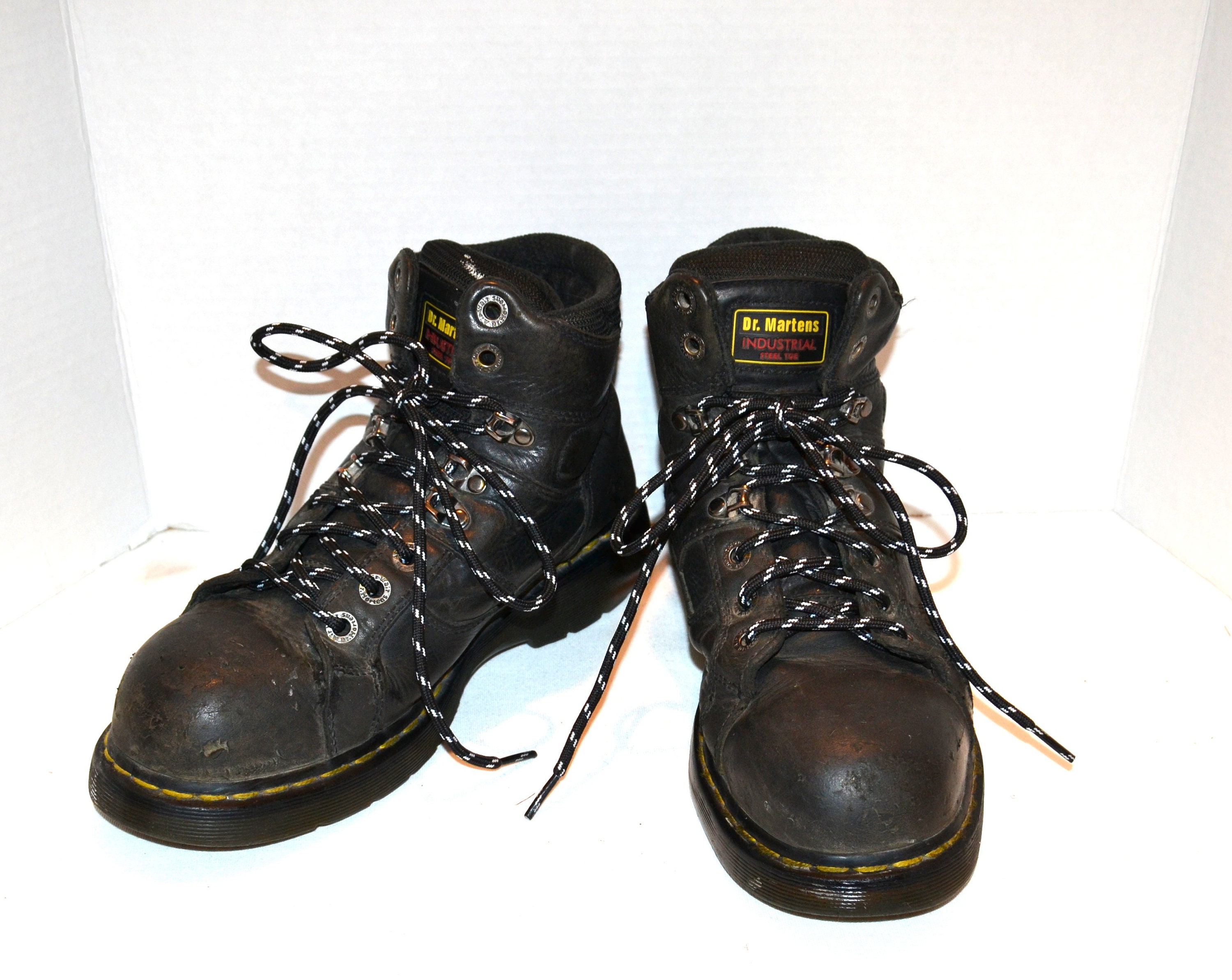SALE Boots Martens Chugga Work Steel Toe Black - Etsy
