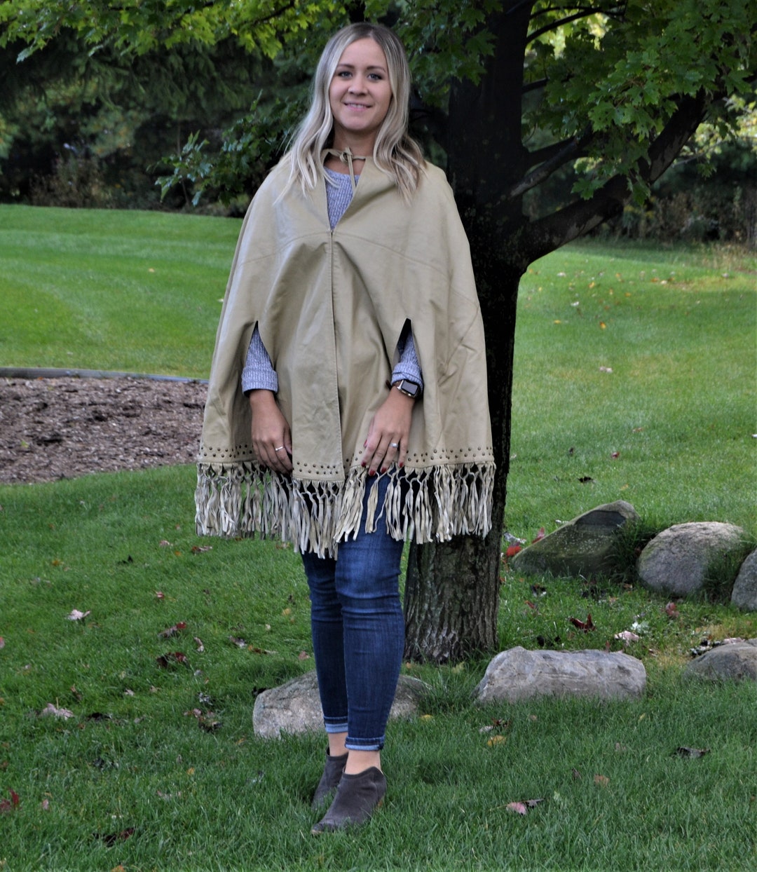 L'Appartement グッドグリーフKnit Fringe Poncho