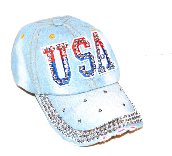Vintage Hat I Love the USA Sequins Galore - Etsy display picture 1
