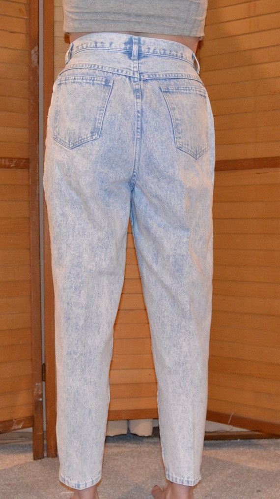 Vintage Jeans Denim 80s with Side Zip Adornment - image 4