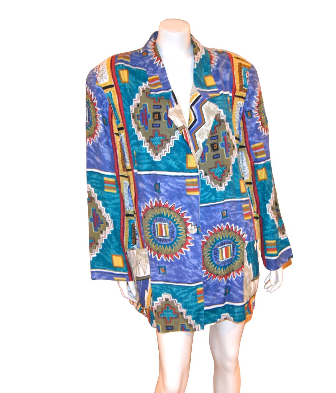 Vintage Blazer Aztec Rio Mod Oversize Style - Etsy