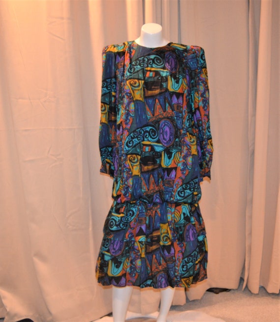 Vintage Dress Wild for Retro Drop Waist