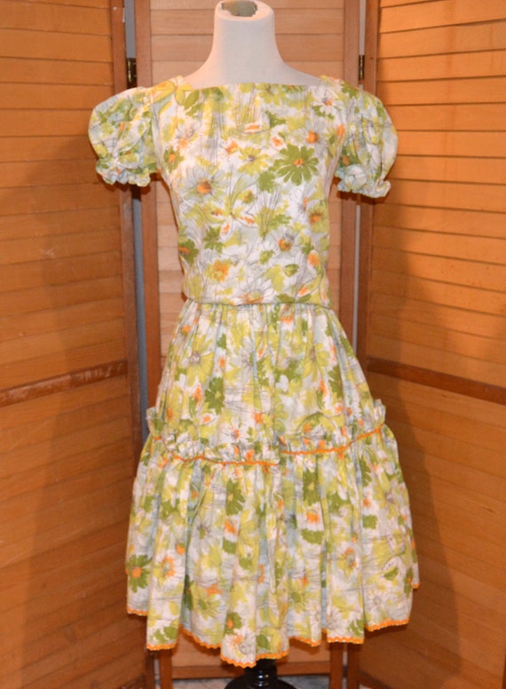 Generico Abito da Donna Vintage Anni '50 a Maniche Corte Rockabilly Swing Dress Cocktail in