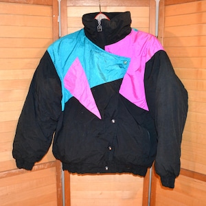 Vintage Ski Jacket Coat Puffer Retro Ladies 1980s Coat