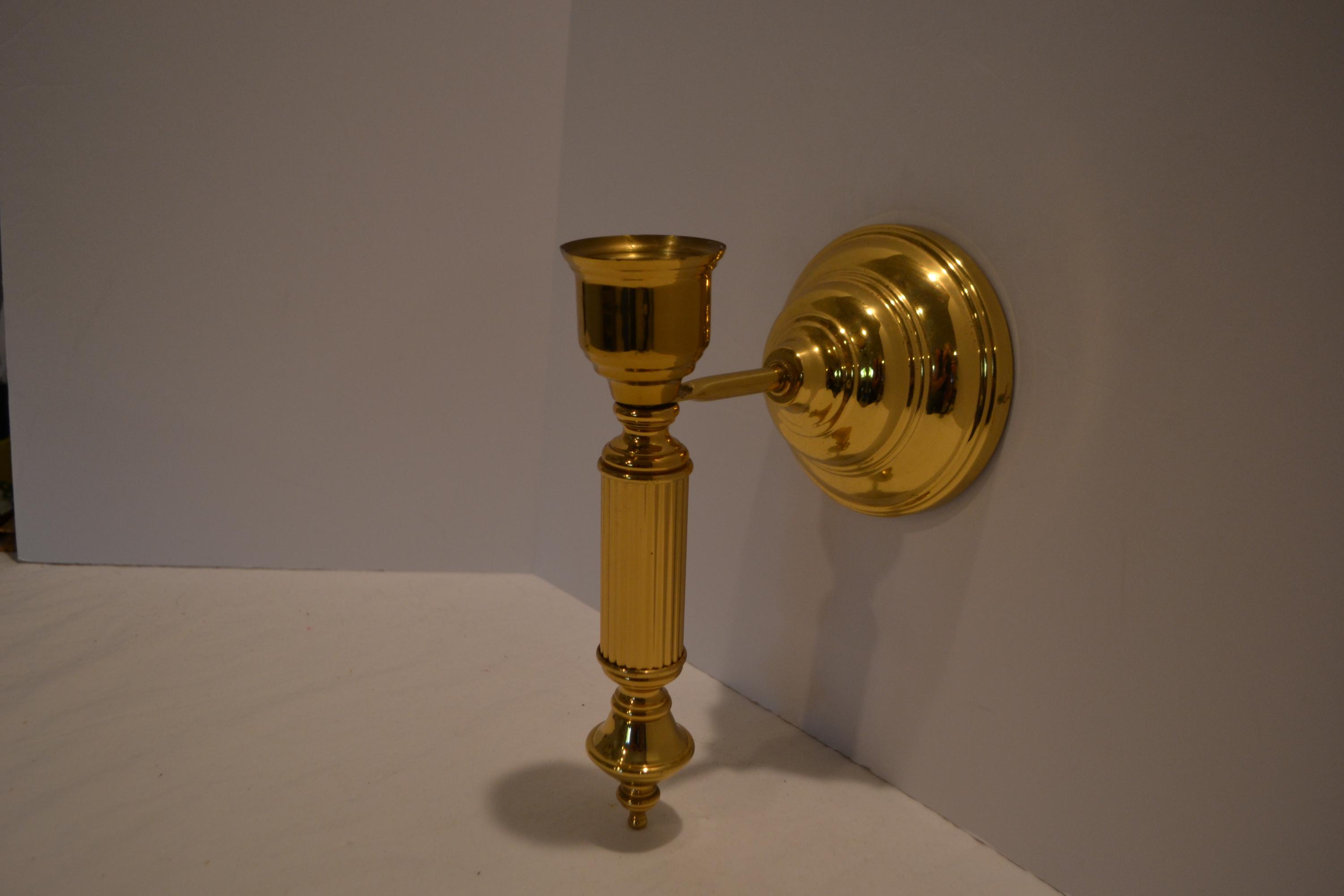 ヴィンテージ真鍮壁取り付け用キャンドルホルダー - Etsy 日本