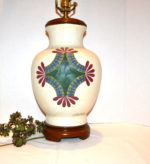 Vintage Lamp Bob Timberlake Signed Southwestern Cottage Core