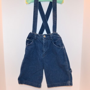 Vintage Overalls Kids Carpenter Denim Shorts