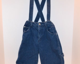 Vintage Overalls Kids Carpenter Denim Shorts