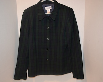 Vintage karierter Wolle Freund traditionelle Pendleton Crop Petite