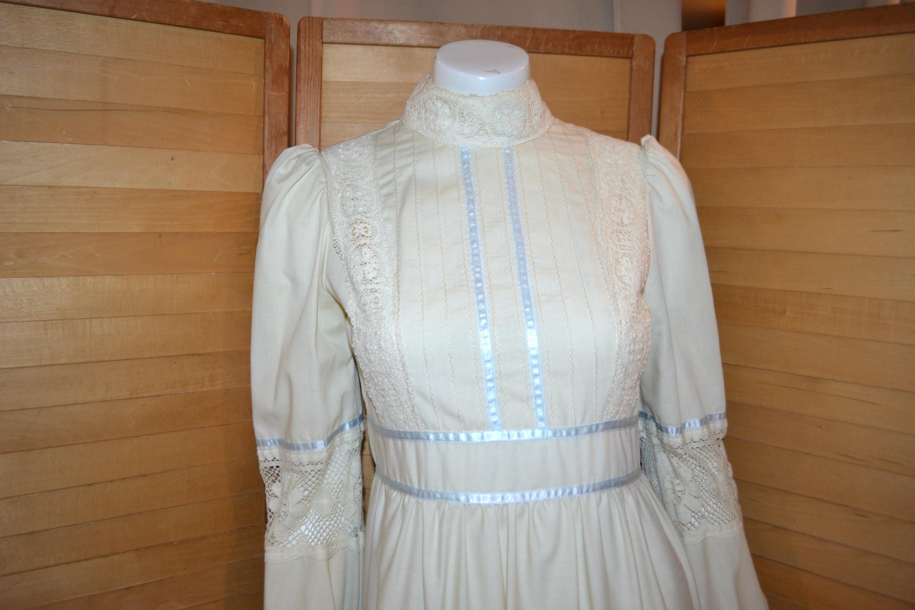 Gunne Sax Ivory Peasant Country Eclectic Bohemian Dress 1970's - Etsy