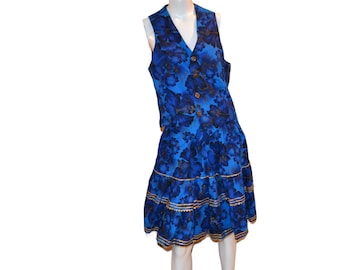 Vintage Floral Two Piece Skirt Set: Western Urban Cowgirl Style