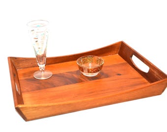 Vintage dienblad tafel schoot bureau hout teak modern minimalisme