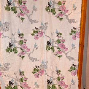 Bark Cloth Vintage Fabric Curtain Panel Sputnik Eames Era Mod Atomic 1950