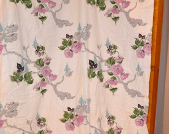Bark Cloth Vintage Fabric Curtain Panel Sputnik Eames Era Mod Atomic 1950