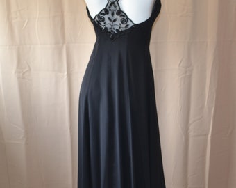 Robe Sans Bretelles Jessica McClintock - Dentelle Et Tulle Noir/or, Taille 6, Neuve Sans étiquette