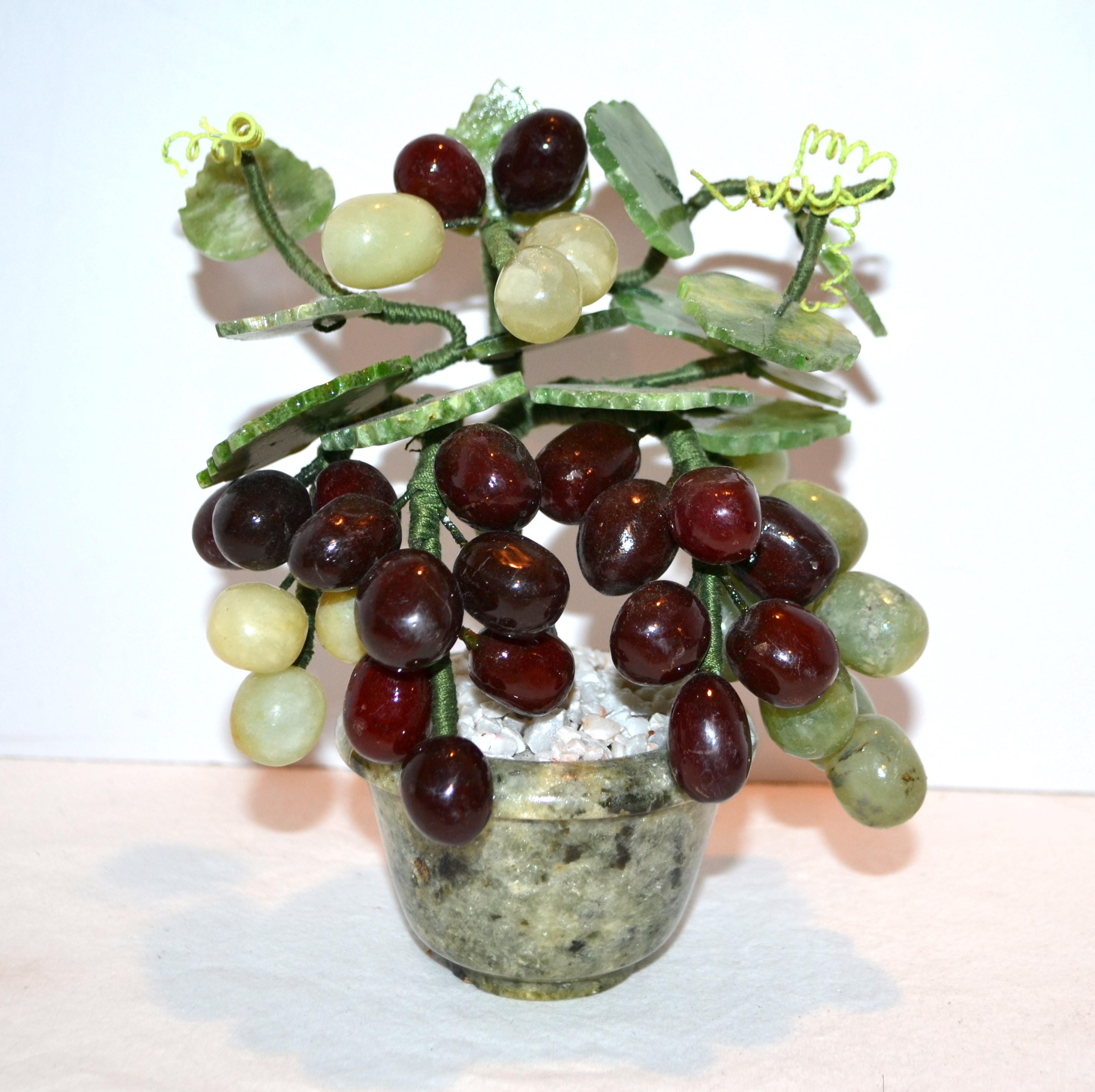 翡翠　葡萄の盆栽 ブドウ盆栽翡翠鉢植えヴィンテージ - Etsy 日本