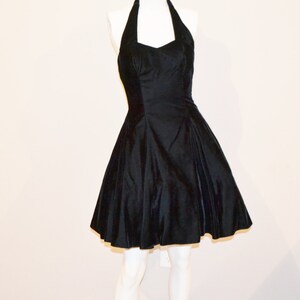 Vintage Black Dress Full Skirt, Halter - Etsy