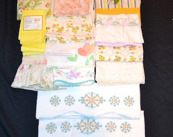 Vintage Pillowcase Lot of 15 For Guests Air BnB Bed & Breakfast