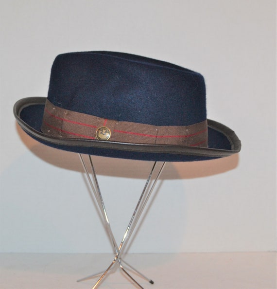 Vintage Gentleman's Hat Navy Wool Goorin Brothers