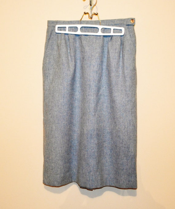 Vintage Pendleton Skirt Soft Blue Traditional Wool - image 1