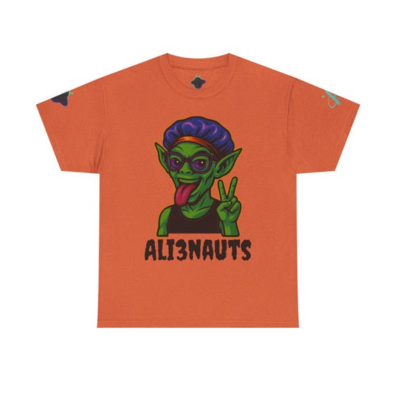 Alien Peace Sign Unisex Tee, Extraterrestrial Graphic Shirt, Outer Space Lover Gift, Galaxy T-Shirt, UFO Apparel, Cosmic Top