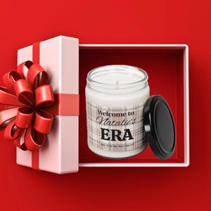 Customizable Plaid Era Candle – Personalized Gift for Any Occasion scented Soy Candle, 9oz