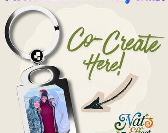 Custom Photo Rectangle Keyring | Personalized Picture Keychain
