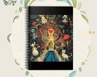 Alice in Wonderland Spiral Notebook - Ruled Line