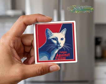 Felines against felons Magnet l Democratic Cat Ref Magnet