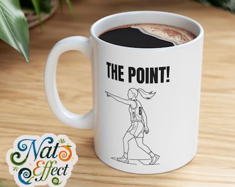 Customized Meme Ceramic Coffee Mug | Glossy White Line-Art Cup