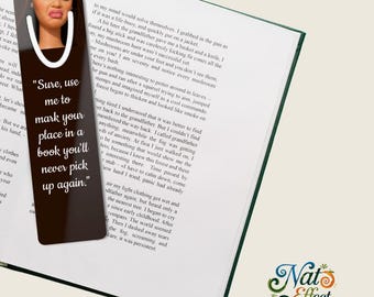 Customizeable Sassy Doll Face Quote Bookmark | Metal Page Marker,  Reading Accessory