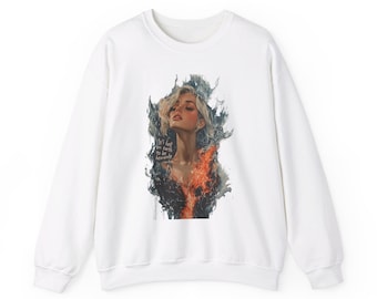 Statement Unisex Heavy Blend™ Crewneck Sweatshirt, Hell on Earth Art