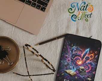 Customizable Creative Cosmos Laptop Sleeve - Artistic Writing & Literature Protection