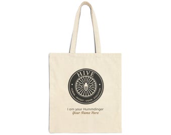 Customized Hive Bee Emblem Tote Bag | Vintage Bakery Canvas Bag