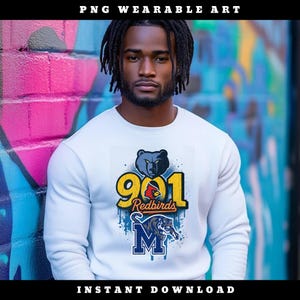 Memphis 901 Sports Sublimation & DTF Design - Instant Download PNG