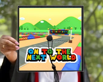 Gamer Grad Cap Topper Class of 2027: On to the Next World (Digital Download)