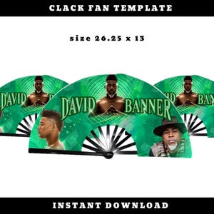 David Banner Clack-fan geïnspireerde Clack-fansjabloon |  Fan in hiphopstijl | 26,25 x 13 directe digitale download | Dit bestand kan NIET worden bewerkt