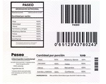 Prom Nutrition Facts Spanish: Funny Printable Party Decor (Digital Download)