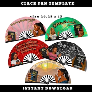 Christian Clack Fan Vorlage | Christian Printable Fan 26.25x13 Fan | Sofortiger digitaler Download | Diese Datei ist NICHT bearbeitbar