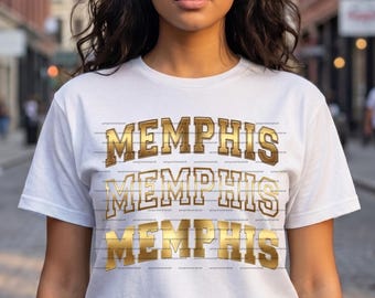 Memphis Shirt, Gold Memphis Tee | Instant Download